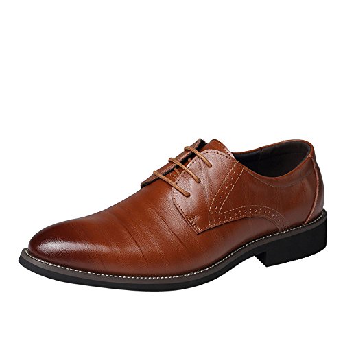 Celucke Derby Schuhe Herren Anzugschuhe,Business Oxfords Feine Lederschuhe Herrenschuhe Full Brogue Schnürhalbschuhe von Celucke