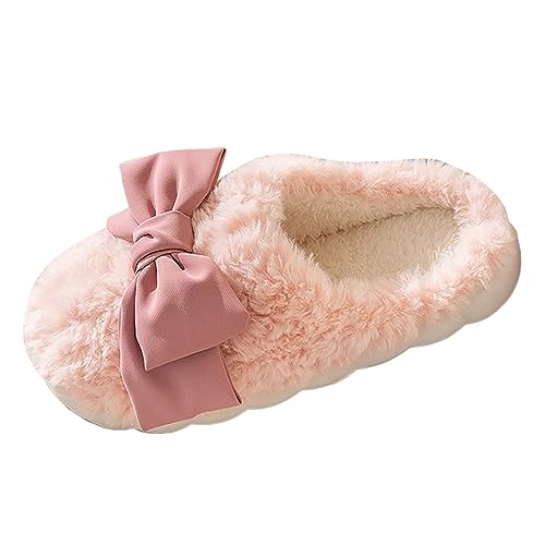 Celucke Hausschuhe Damen Flauschige Gefüttert Leichte Dicke Sohle Winterhausschuhe Warm Slippers für Damen Herren Bequeme Flauschige Fell Aesthetic Stuff Clean Girl von Celucke