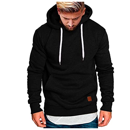 Celucke Hoodie Herren Kängurutasche Muskel Kapuzenpullover Reißverschluss,Männer Pullover Mit Kapuze Slim Fit Sweatshirt Sport Kaputzenpulli von Celucke