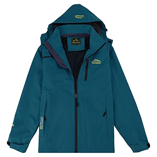 Celucke Regenjacke Herren Wasserdicht Atmungsaktiv mit Kapuze Dünn Winddicht Jacken Kapuzen Regenmantel Leichte Outdoor Wetterjacke Männer Mäntel von Celucke