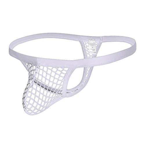 Celucke String Tanga Herren Sexy Netz Unterwäsche Männer Transparent Unterhose Reizvolle Jockstrap Brief Slip T-Back Thong Mini Durchsichtige Bikini G-Strings von Celucke