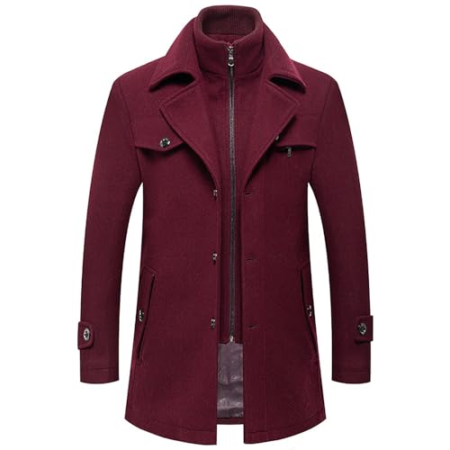 Herren Wintermantel Slim Fit Zweiteiliger Mantel für Business Freizeit Wollmantel mit Stehkragen Peacoat Warmer Integrierter Innenjacke Kurzmantel Winter Coat Men Peaky Blinders Mantel Herrenmäntel Herren Wintermantel Slim Fit Zweiteiliger Mantel für Business Freizeit Wollmantel mit Stehkragen Peacoat Warmer Integrierter Innenjacke Kurzmantel Winter Coat Men Peaky Blinders Mantel Herrenmäntel von Celucke