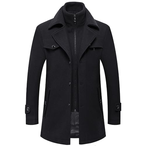 Herren Wintermantel Slim Fit Zweiteiliger Mantel für Business Freizeit Wollmantel mit Stehkragen Peacoat Warmer Integrierter Innenjacke Kurzmantel Winter Coat Men Peaky Blinders Mantel Herrenmäntel Herren Wintermantel Slim Fit Zweiteiliger Mantel für Business Freizeit Wollmantel mit Stehkragen Peacoat Warmer Integrierter Innenjacke Kurzmantel Winter Coat Men Peaky Blinders Mantel Herrenmäntel von Celucke