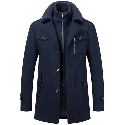 Herren Wintermantel Slim Fit Zweiteiliger Mantel für Business Freizeit Wollmantel mit Stehkragen Peacoat Warmer Integrierter Innenjacke Kurzmantel Winter Coat Men Peaky Blinders Mantel Herrenmäntel Herren Wintermantel Slim Fit Zweiteiliger Mantel für Business Freizeit Wollmantel mit Stehkragen Peacoat Warmer Integrierter Innenjacke Kurzmantel Winter Coat Men Peaky Blinders Mantel Herrenmäntel von Celucke