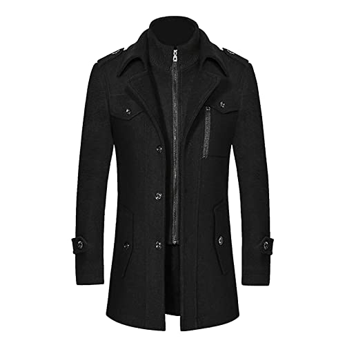 Herren Wintermantel Slim Fit Zweiteiliger Mantel für Business Freizeit Wollmantel mit Stehkragen Peacoat Warmer Integrierter Innenjacke Kurzmantel Winter Coat Men Peaky Blinders Mantel Herrenmäntel Herren Wintermantel Slim Fit Zweiteiliger Mantel für Business Freizeit Wollmantel mit Stehkragen Peacoat Warmer Integrierter Innenjacke Kurzmantel Winter Coat Men Peaky Blinders Mantel Herrenmäntel von Celucke