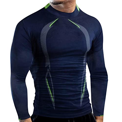 Kompressionsshirt Herren Langarm Thermo-T-Shirt Schnelltrocknend Männer Sportshirt Atmungsaktiv Funktionsshirt Baselayer Sport Top Langarm Skifahren Winter Laufen Radfahren Wandern von Celucke