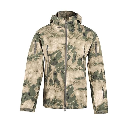 Tarnjacke Herren Wasserdichte Windbreaker Sommer Feldjacke Leicht Bundeswehr Regenjacke Atmungsaktiv Trainingsjacke mit Kapuze Softshelljacke Tarnmuster Jacke von Celucke