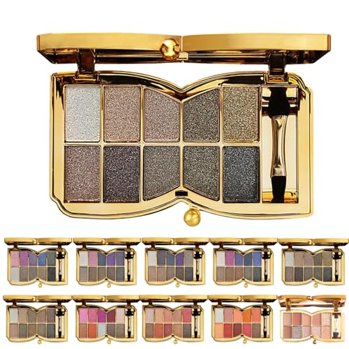 10 Colors Sparkle Shimmer Eyeshadow Palette, Glitter Eyeshadow Palette, Professional Makeup Glitter Eyeshadow Palette (05#) von Cemssitu