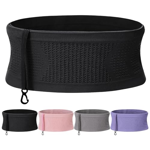 WaistiBag, Seamless Invisible Running Waist Belt Bag, Fanny Packs for Men&Women, Belt Bag with Adjustable Strap, for Outdoor Running Hiking Travel Workout (Black,M) von Cemssitu