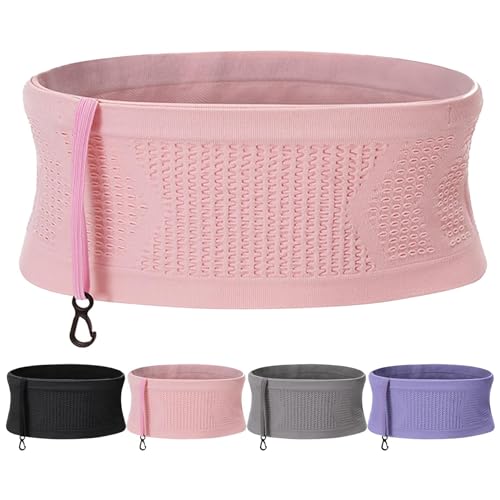 WaistiBag, Seamless Invisible Running Waist Belt Bag, Fanny Packs for Men&Women, Belt Bag with Adjustable Strap, for Outdoor Running Hiking Travel Workout (Pink,L) von Cemssitu