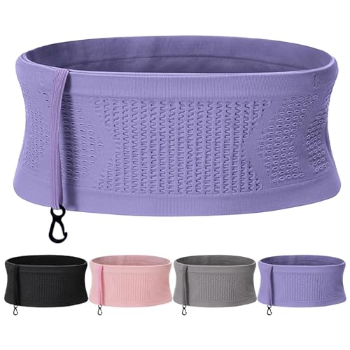 WaistiBag, Seamless Invisible Running Waist Belt Bag, Fanny Packs for Men&Women, Belt Bag with Adjustable Strap, for Outdoor Running Hiking Travel Workout (Purple,L) von Cemssitu