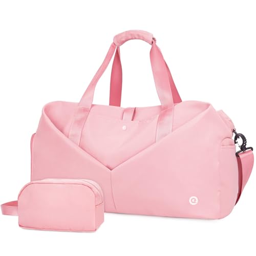 50,8 cm große Sporttasche mit Nassfach und Schuhfach, tragbare Wochenendtasche, Reisetasche, Yogatasche für Damen, rose von Ceneda