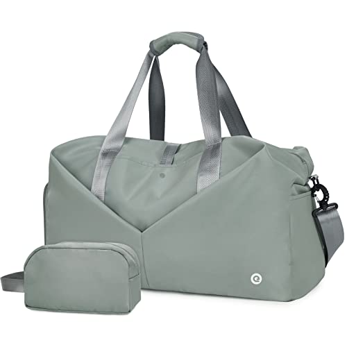 Ceneda Sporttaschen Klassische mit Schuhfach und Nassfach Tragbare Übernachtungs Wochenendtasche Reisetasche Yoga Tasche für Damen und Herren Gym Bag (Dunkelgrau) von Ceneda