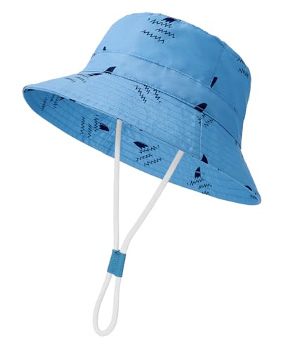 Century Star Sonnenhut Kinder UV Schutz Sonnenhut Baby Verstellbarem Bindebändern Atmungsaktiv Fischerhut Jungen Mädchen Blaue Haie 2-4 Jahre Century Star Sonnenhut Kinder UV Schutz Sonnenhut Baby Verstellbarem Bindebändern Atmungsaktiv Fischerhut Jungen Mädchen Blaue Haie 2-4 Jahre von Century Star