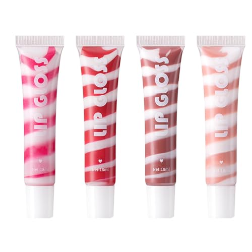 Lip Gloss Set, Moisturizing Lip Oil Set Liquid Lipsticks, Pearlescent 4 Colors Long Lasting Waterproof Jelly Tinted Lip Balm for Dry and Cracked Lips, 3.74 x 3.15 inches Lip Gloss Set, Moisturizing Lip Oil Set Liquid Lipsticks, Pearlescent 4 Colors Long Lasting Waterproof Jelly Tinted Lip Balm for Dry and Cracked Lips, 3.74 x 3.15 inches von Ceprznvey