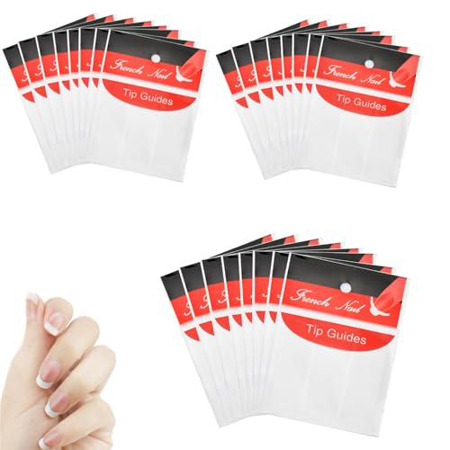 1440Pcs French-Sticker, French Maniküre Aufkleber, Französisch Maniküre Nagel Kunst Sticker, French Nails, French Nails Schablone, French Manicure Schablone, Frenchnägelschablone, 30 Blatt von Cerioll