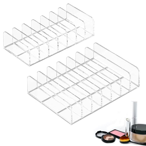 2 Größen Lidschatten Organizer Kosmetik, Make Up Paletten Halter, Kosmetik Organizer Lidschatten Mit 7 Steckplätzen, Acryl Kosmetik Paletten Organizer Kunststoff, Kosmetik Organizer Lidschatten Acryl von Cerioll