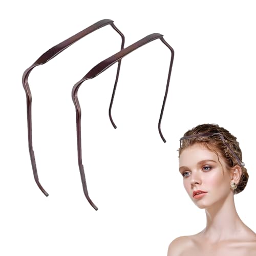 Haarreif Sonnenbrille, 2 Stück Unsichtbarer Haarreifen, Modische Stirnbänder, Sonnenbrillen Stirnband, Thick Hair Fashion Headband, Lockiges Dickes Haar Stirnband, Fashion Hair Hoop von Cerioll