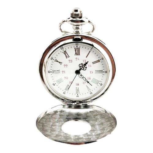 Taschenuhr Herren, Retro Quarz Taschenuhr, Klassische Herren-taschenuhr, Vintage Römische Ziffern Skala Quarz Taschenuhr, Unisex Taschenuhr Mit Kette, Retro Taschenuhr Herren Mit Kette von Cerioll