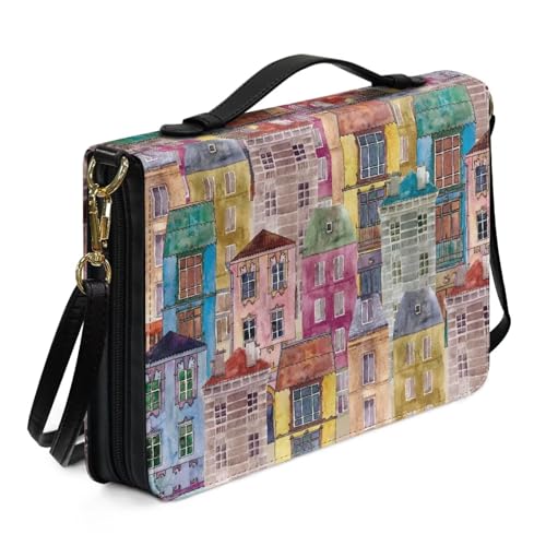 Ceudet Bibeltaschen für Damen und Herren, Bibelhülle für Damen und Herren, Leder, personalisierte Bibelhüllen für Damen und Herren, Öl auf Leinwand Haus, M Ceudet Bibeltaschen für Damen und Herren, Bibelhülle für Damen und Herren, Leder, personalisierte Bibelhüllen für Damen und Herren, Öl auf Leinwand Haus, M von Ceudet