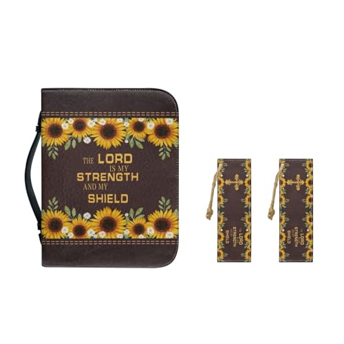 Ceudet Sonnenblumen-Bibelhüllen für Damen, PU-Leder, Bibelhüllen für Herren, groß, leicht, klassisch genäht, Lesezeichen, wasserdicht, 2 Stück, Kreuz-Sonnenblume, XL Size Ceudet Sonnenblumen-Bibelhüllen für Damen, PU-Leder, Bibelhüllen für Herren, groß, leicht, klassisch genäht, Lesezeichen, wasserdicht, 2 Stück, Kreuz-Sonnenblume, XL Size von Ceudet