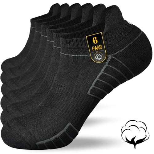 Cevapro Socken Herren Damen Sportsocken Sneaker Socken Baumwoll Atmungsaktiv Kurz Knöchelhohe Bogenunterstützung Laufsocken Wandersocken Cushioned Gepolstert mit Frotteesohle für Sport Freizeit Cevapro Socken Herren Damen Sportsocken Sneaker Socken Baumwoll Atmungsaktiv Kurz Knöchelhohe Bogenunterstützung Laufsocken Wandersocken Cushioned Gepolstert mit Frotteesohle für Sport Freizeit von Cevapro