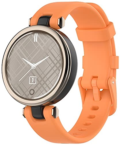 Chainfo Silikon Uhrenarmband kompatibel mit Garmin Lily, Ersatzarmband Sportarmband Uhr Zubehör NO240523 (Orange) von Chainfo