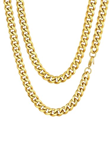 ChainsHouse 76cm Länge 9mm Halskette mit Karabinerverschluss Hip pop Kette Herren hochwertigen Schmuck Kette, Vater/Bruder/Freund von ChainsHouse