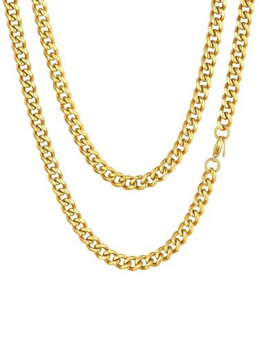 ChainsHouse Gold Choker 35cm lang für Damen und mädchen-Mit Schmuckbox -6mm breit -35cm lang von ChainsHouse