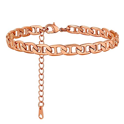 ChainsHouse rosegold Fußkettchen damen Mädchen Sommer Strand Fußkette Partner Fußband Freundschafts Fußschmuck für Frauen Freundin Mama von ChainsHouse