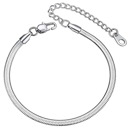 ChainsHouse Silber Schlangearmband für Damen Mädchen 1.5mm Kettenarmband Charm Armband 16cm lang Gliederarmband mit Geschenkebox für Freundin Ehefrau von ChainsHouse