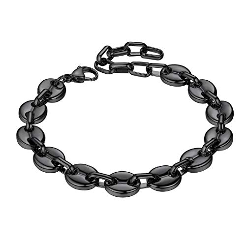 ChainsHouse schwarz Kaffebohne Armband herren schmuck edelstahl armband für Damen und Herren von ChainsHouse