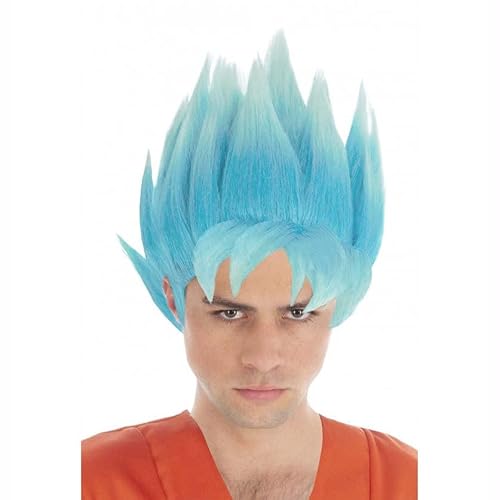 Perruque adulte Sangoku Super Saiyan blue Dragon Ball Super™ licence officielle von Chaks