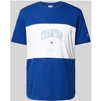 CHAMPION T-Shirt mit Colour-Blocking-Design in Blau, Größe XXL von Champion