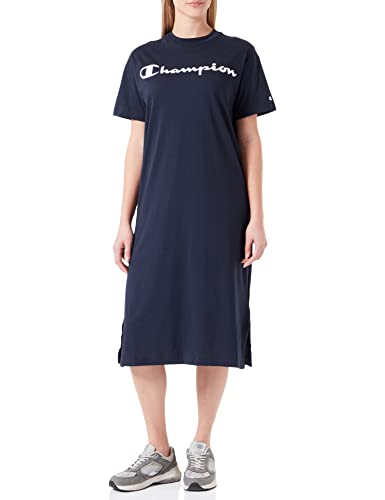 Champion Damen Legacy American Classics Big Logo Oversized Kleid, Marineblau, Medium von Champion