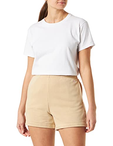 Champion Damen Legacy American Classics Powerblend Terry High Waist Regular Shorts, Braun Taupe, L von Champion