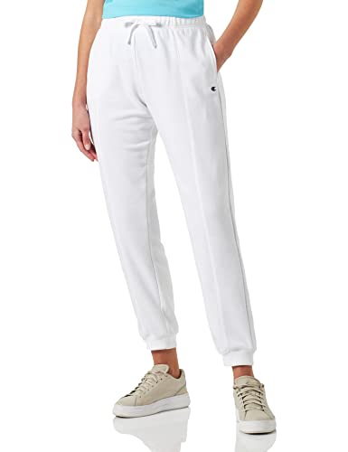 Champion Damen Legacy American Classics Powerblend Terry High Waist Relaxed Rib Cuff Trainingshose, Bianco, XXL von Champion