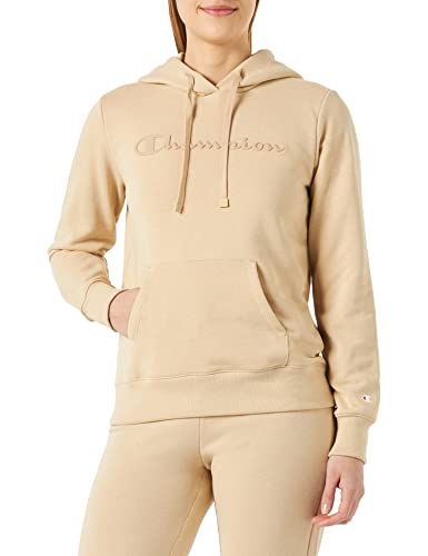 Champion Damen Legacy American Classics Powerblend Terry Logo Kapuzenpullover, Braun Taupe, XS von Champion