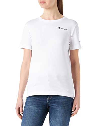 Champion Damen Legacy American Classics Small Logo Regular S/S T-Shirt, weiß, L von Champion