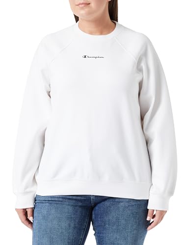 Champion Damen Legacy American Tech W Stretch Poly-Baumwolle Interlock Crewneck Sweatshirt, Off White, L von Champion