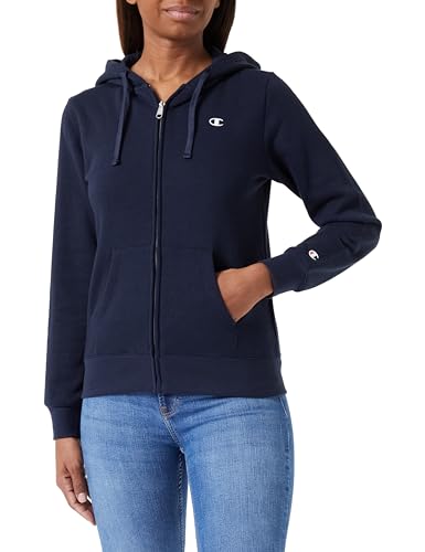 Champion Damen Legacy Basics W-Light Powerblend Fleece Full Zip Kapuzenpullover, Marineblau, L von Champion