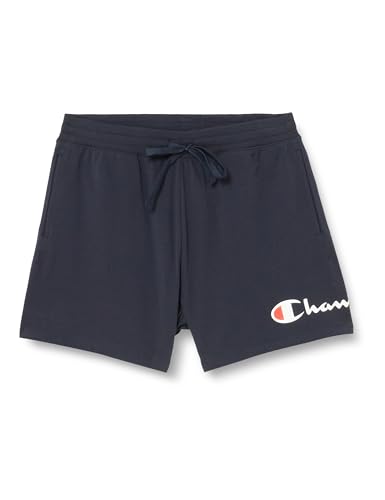 Champion Damen Legacy Icons W-Contrast Logo Cotton Lycra Shorts, Marineblau, M von Champion