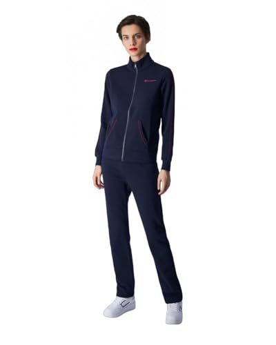 Champion Damen Legacy Sweatsuits Heritage W-Ultralight Powerblend Fleece High-Neck/Straight Hem Sportanzug, Marineblau, S von Champion