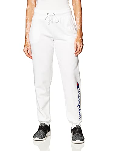 Champion Damen Powerblend Jogger, Script Logo Trainingshose, White-y07459, M von Champion