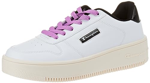 Champion Damen Rebound Plat Metal Sneakers, Bianco Nero Rosa Ww003, 41 EU von Champion