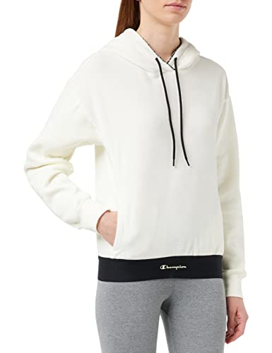 Champion Damen Soft Velour Kapuzenpullover, Cremefarben, S von Champion