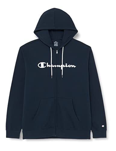 Champion Herren American Classics Fall Fleece Full Zip Kapuzenpullover, Marineblau, L von Champion