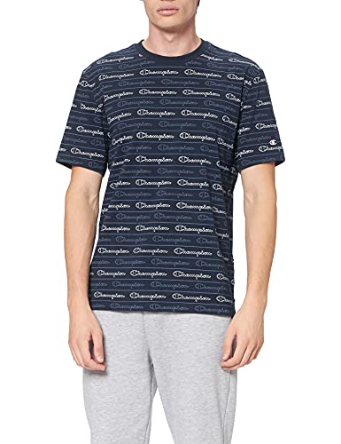 Champion Herren American Tape All-Over T-Shirt, Marineblau, S von Champion