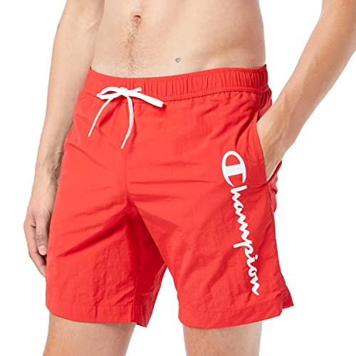 Champion Herren Beachshorts Badehose, Rot, L von Champion