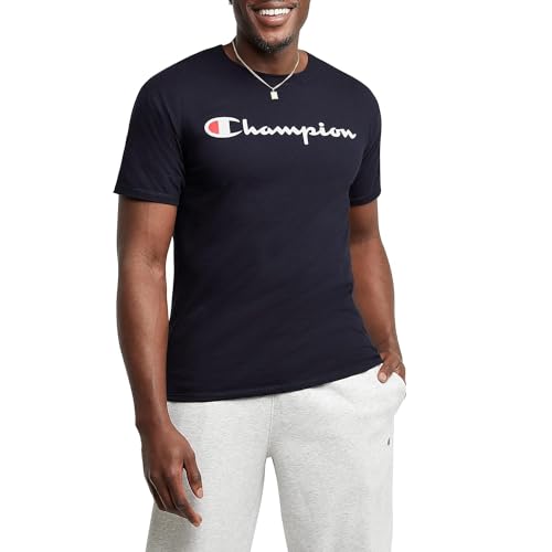 Champion Herren Klassisches Jersey Graphic T-Shirt, Navy-y06794, X-Groß von Champion